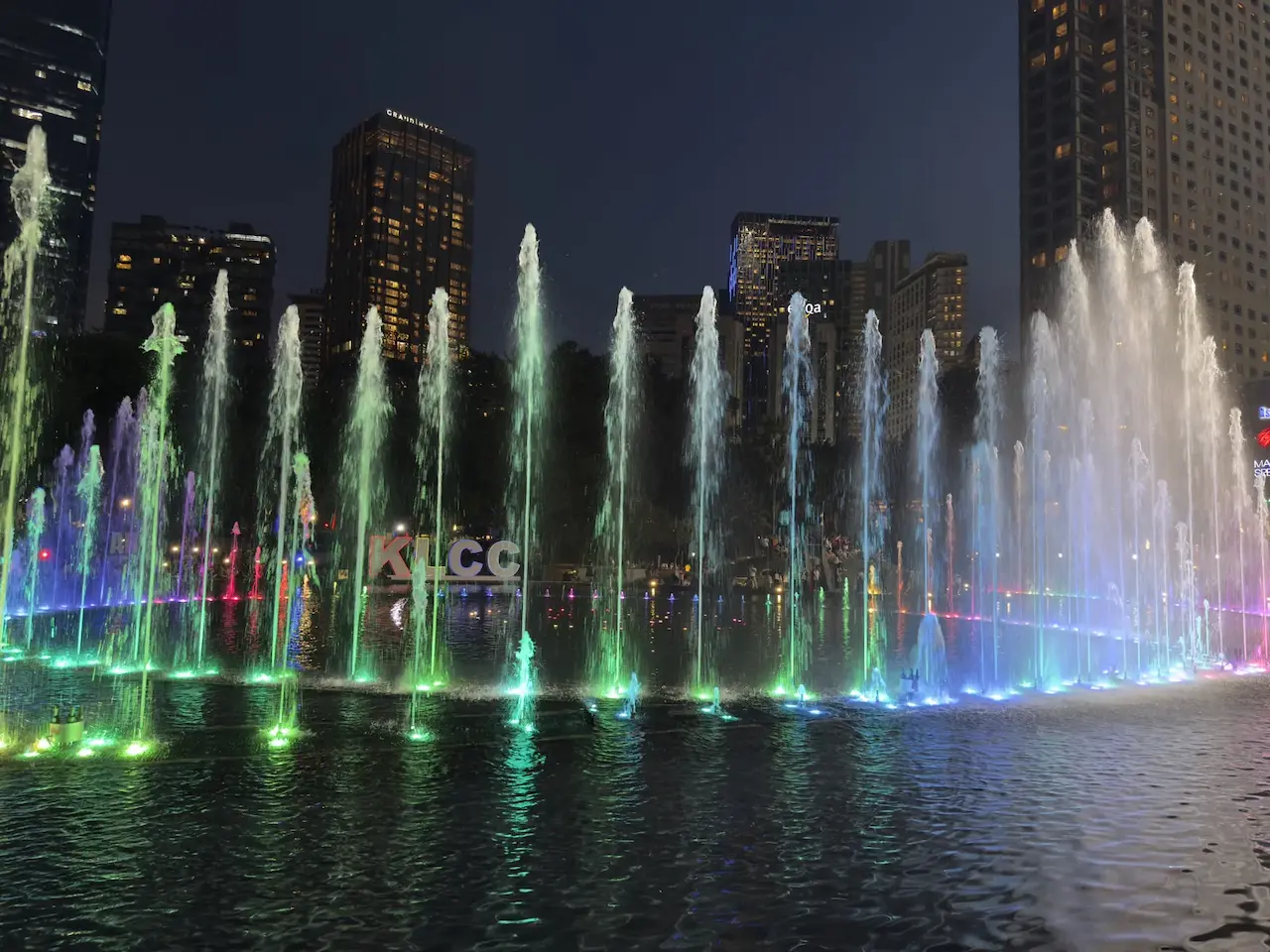 The fountain show in KLCC Park, July 20, 2025