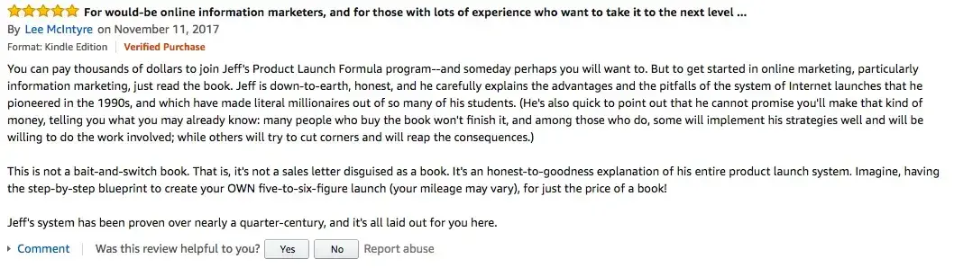 How to build relationships with influencers - leave a book review example