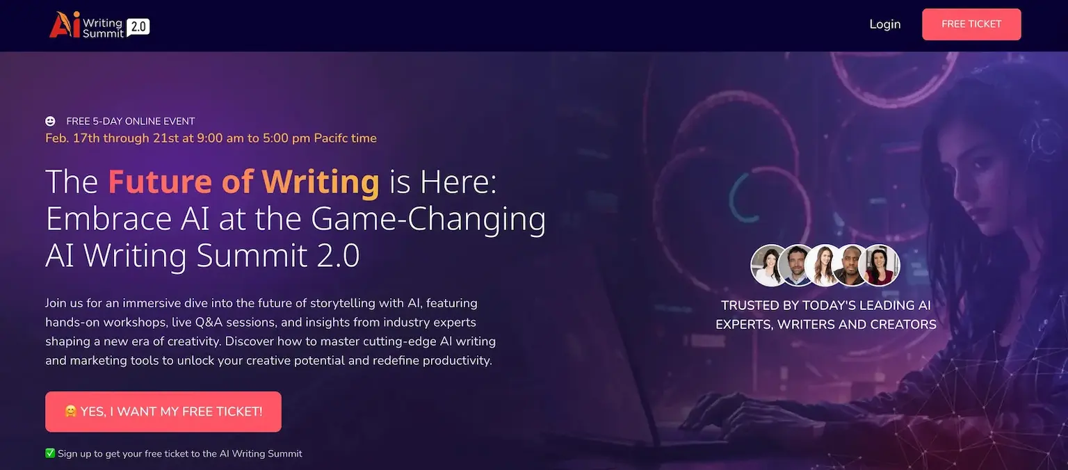 AI Writing Summit, best virtual event examples