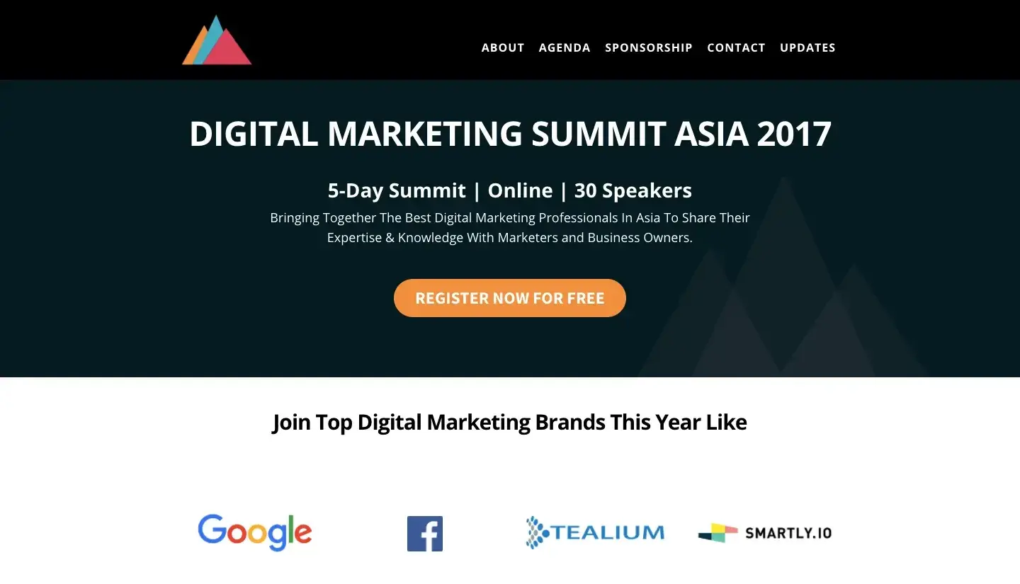 Digital Marketing Summit Asia, Sharon Neo, best virtual event example