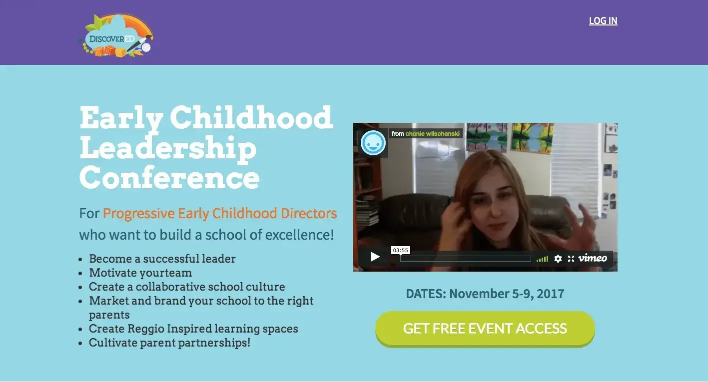 Early Childhood Leadership Conference, Best virtual event examples, Chanie Wilschanski
