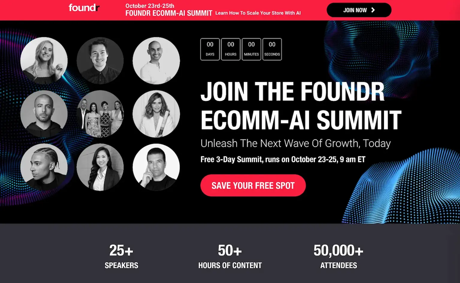 Foundr's Ecomm AI Summit, Best virtual event examples
