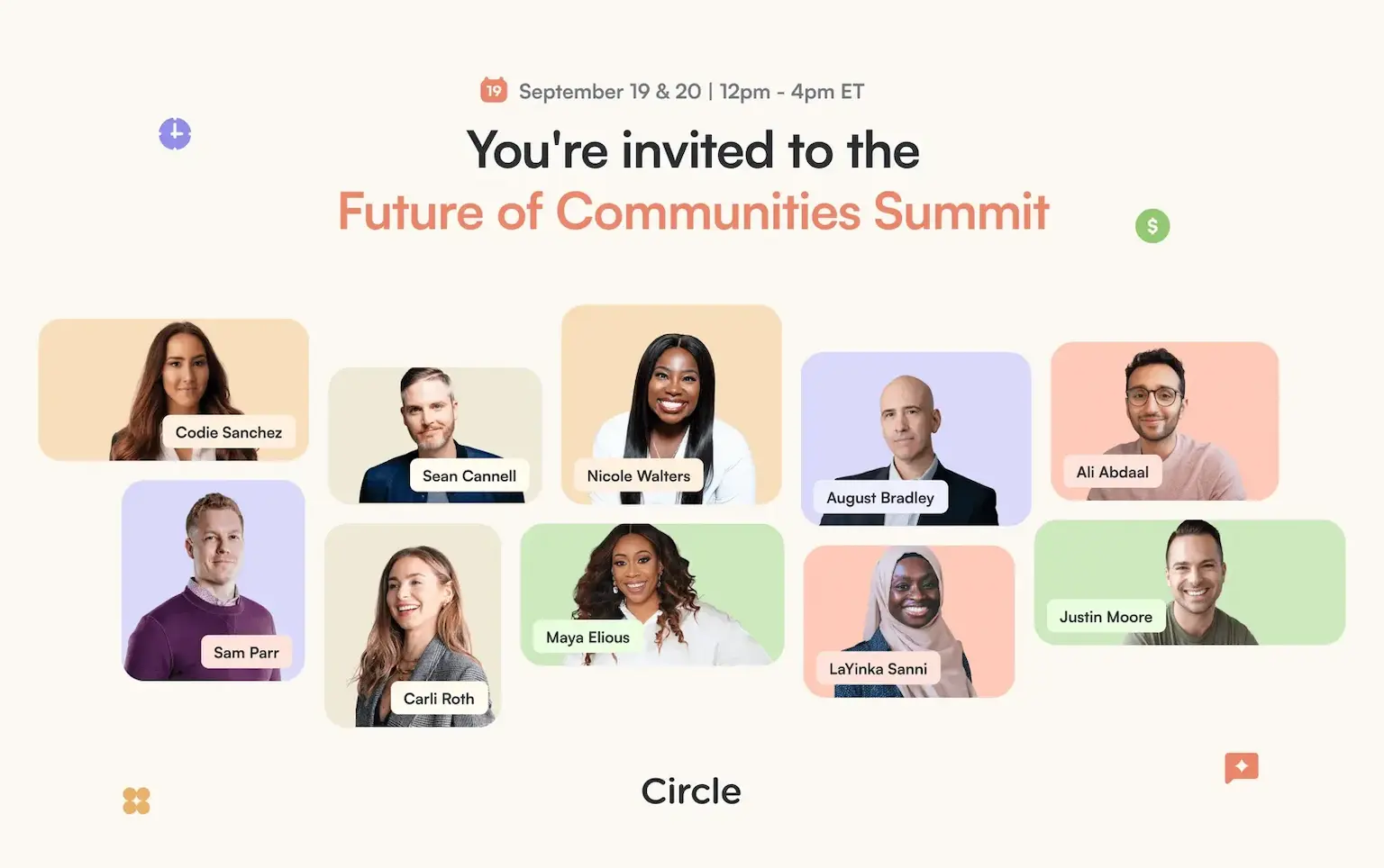 Best virtual event examples, Future of Communities Summit, Circle