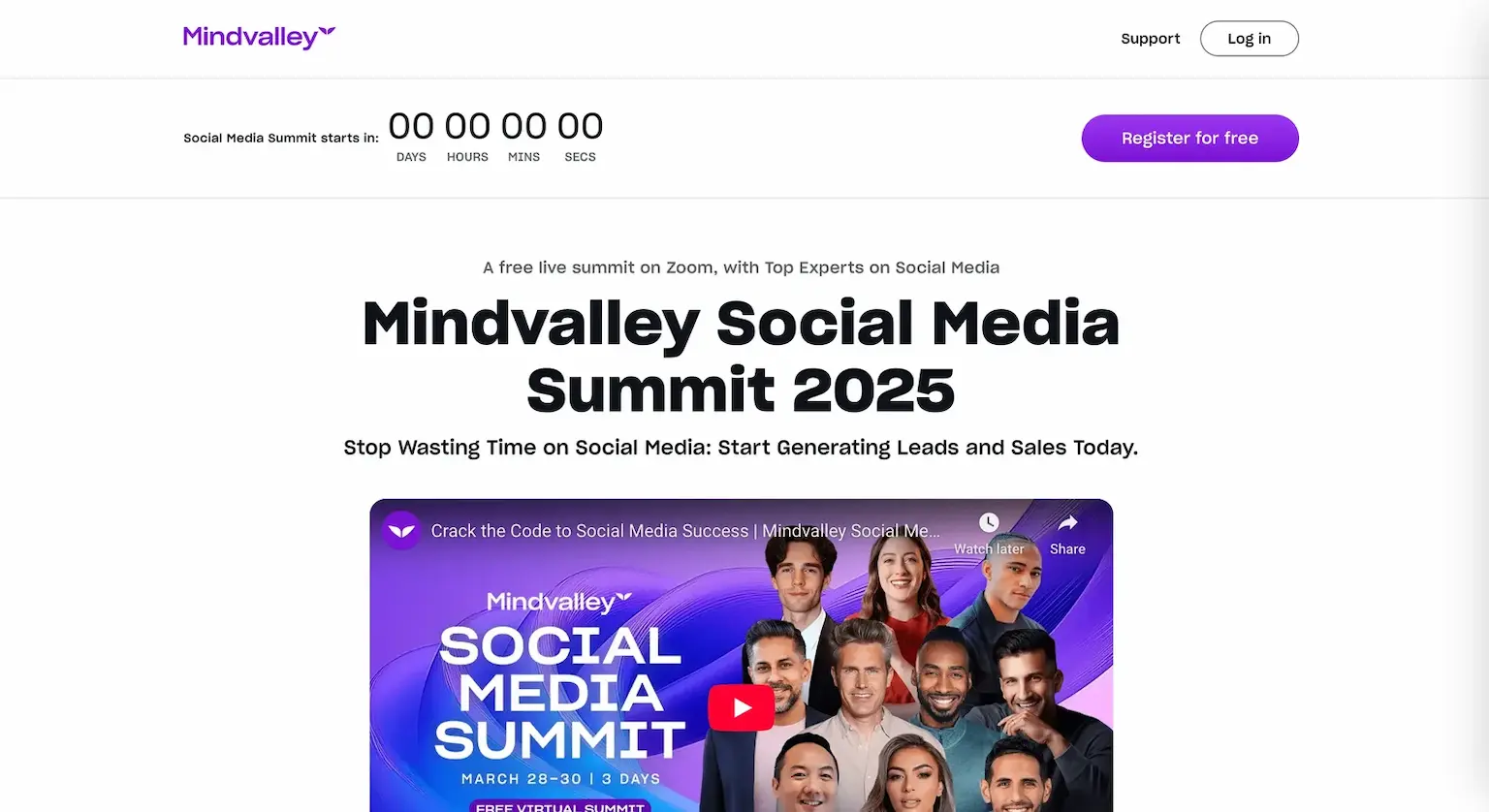 Mindvalley Social Media Summit 2025, best virtual event examples