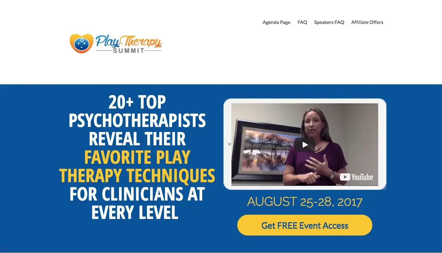 Play Therapy Summit, Jen Taylor, best virtual event examples