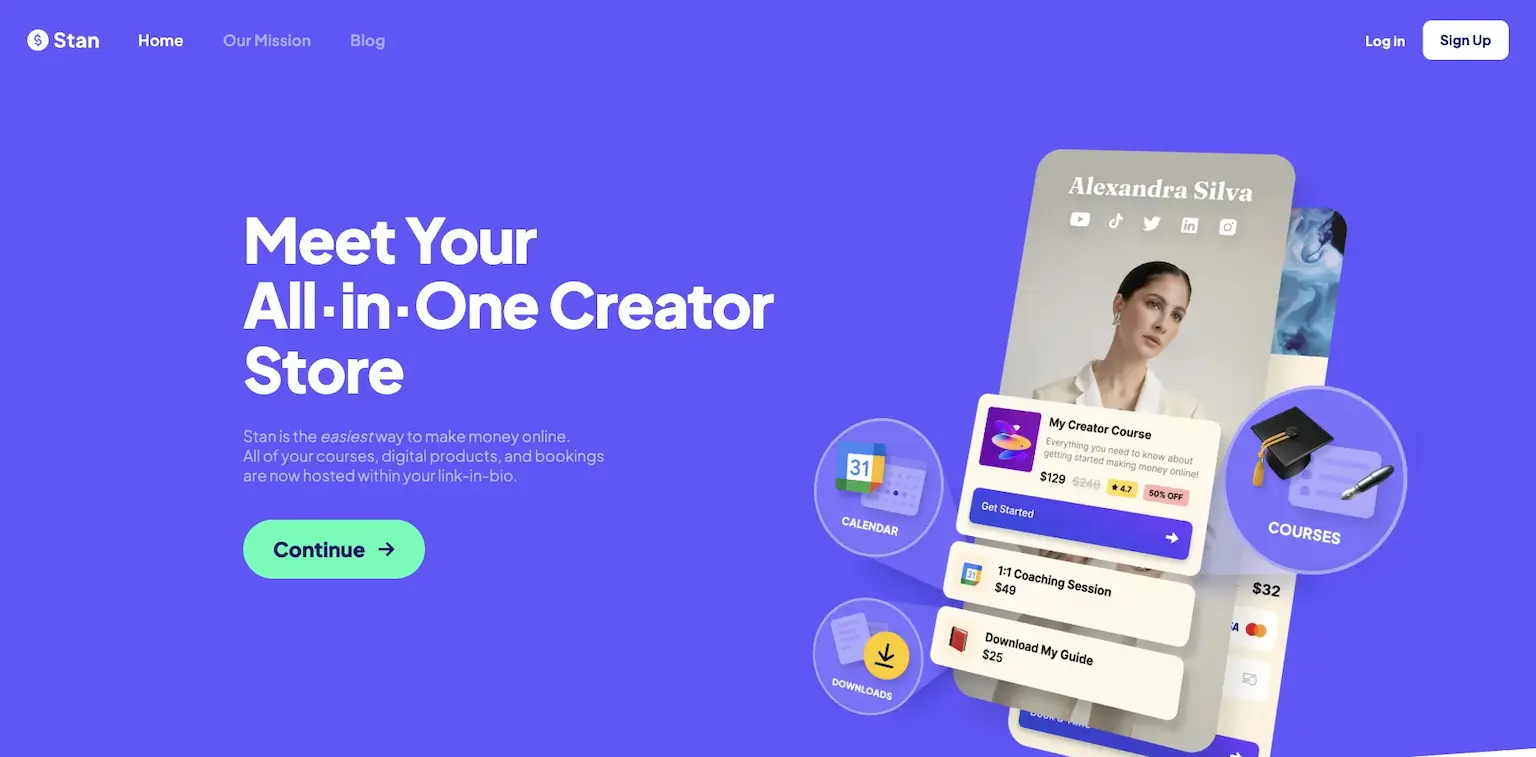 Stan's home page: meet your all-in-one creator store