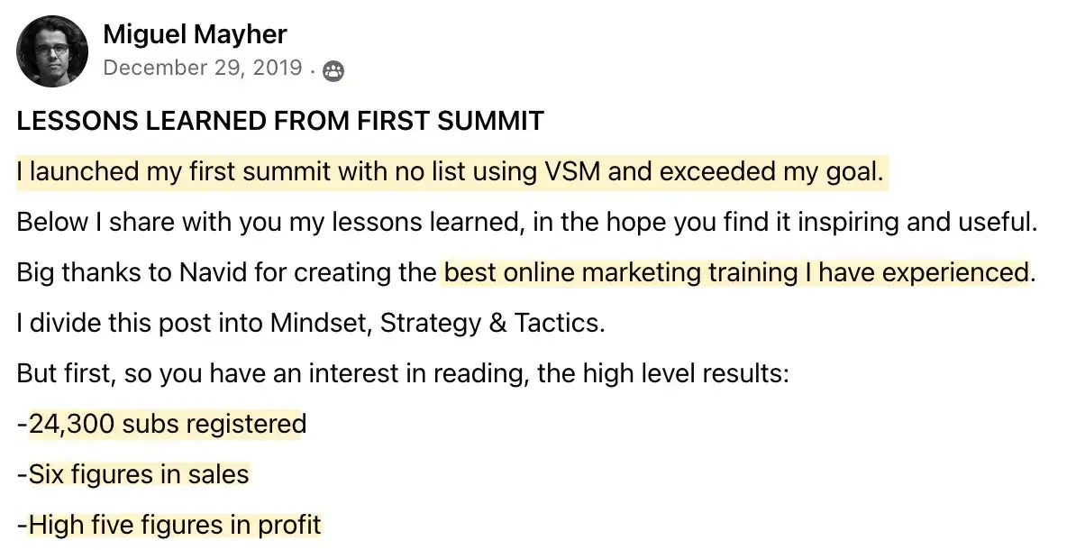 Making money with virtual events: Miguel Mayher’s Professional Artist Summit results
