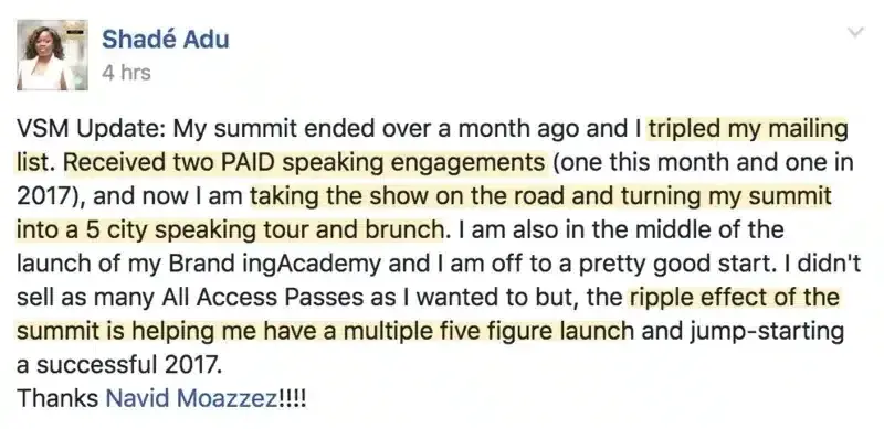 How to make money from virtual events: Shadé Adu’s paid speaking gigs