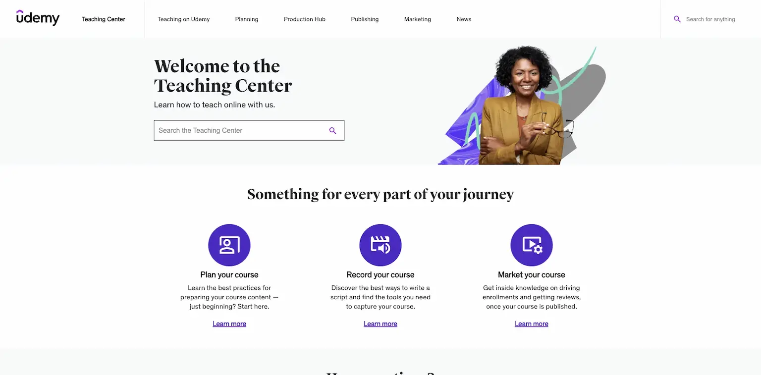Udemy's Teaching Center: learn how to teach online with us
