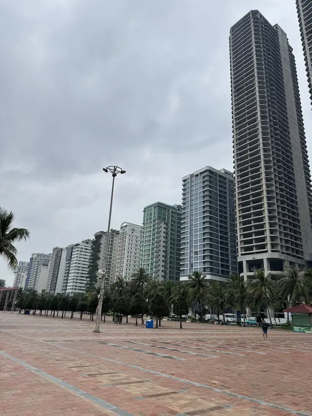 Towers along the beachfront in Da Nang, February 10, 2025
