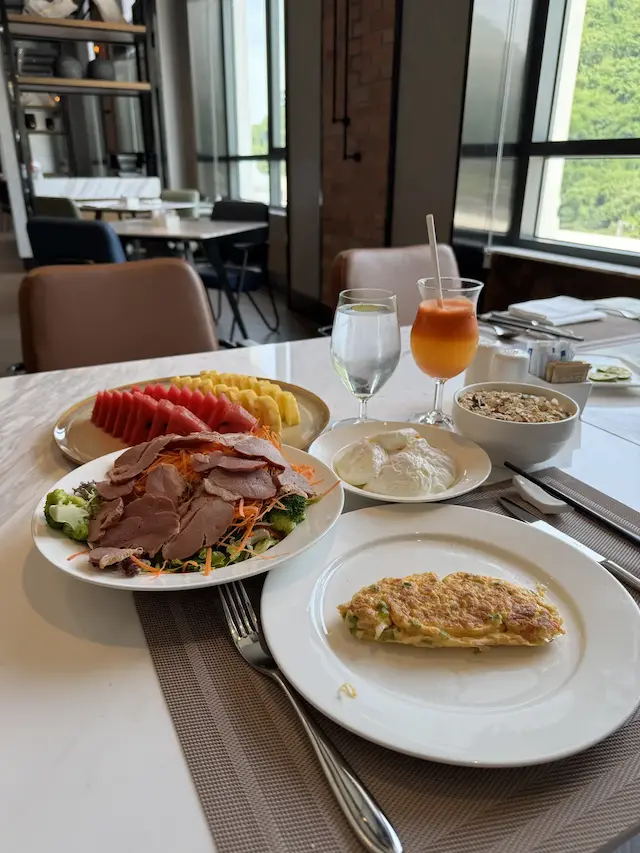 Breakfast at my hotel in Ha Giang, August 4, 2025