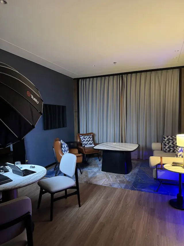 My room set up as a studio in Ha Giang, August 27, 2025