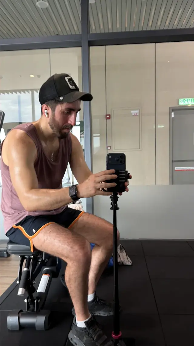 Me filming at the gym in Kuala Lumpur, January 5, 2026