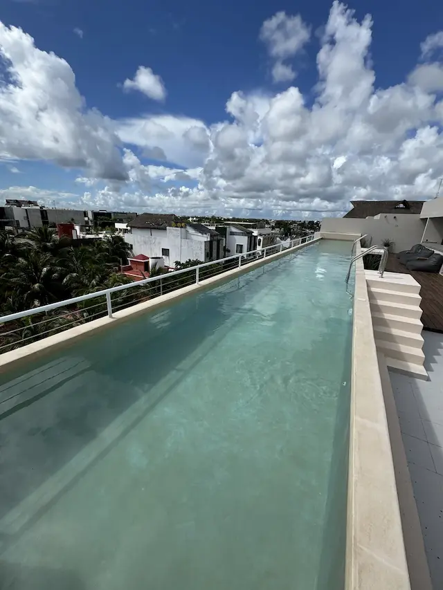 A rooftop pool in Tulum, October 19, 2025