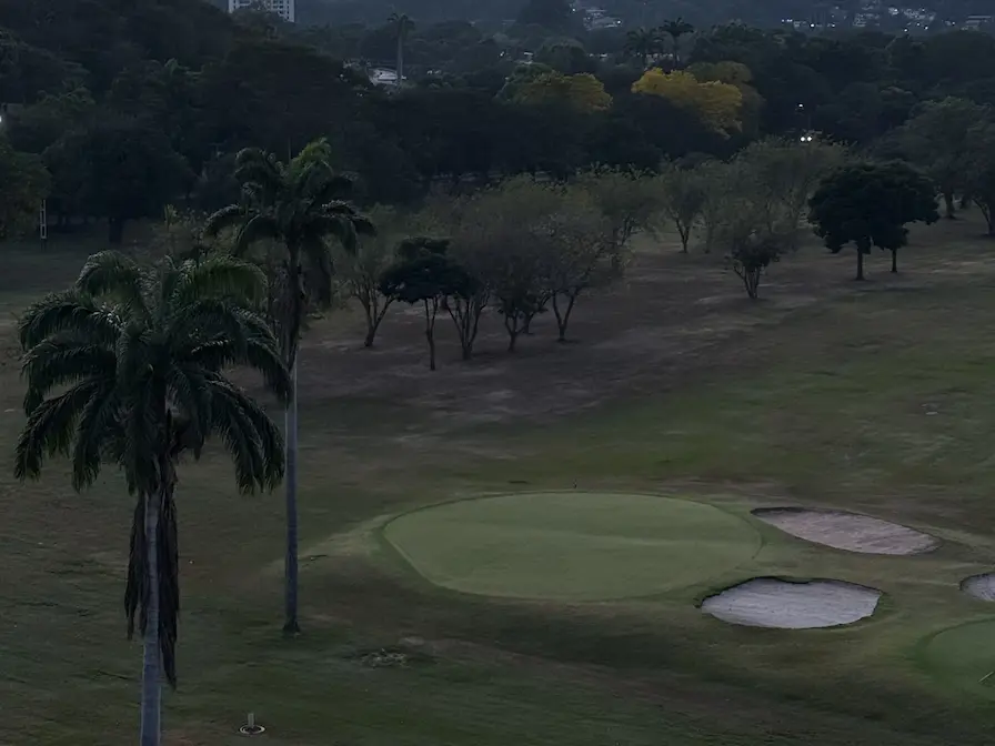 The golf course from the hotel