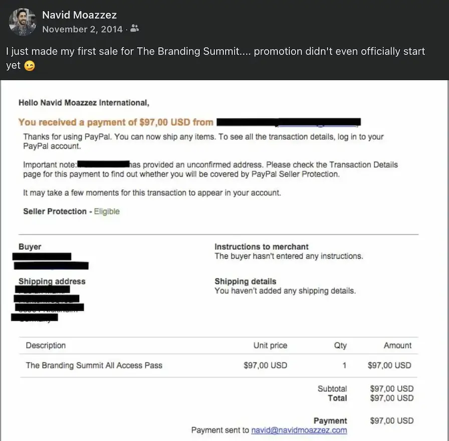 The Branding Summit first sale, 2014