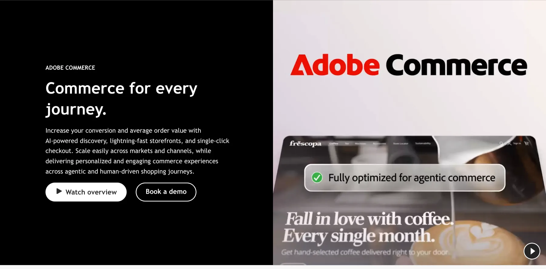 Adobe Commerce's page: commerce for every journey