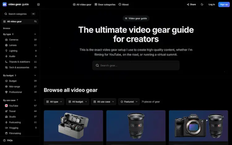 Video Gear Guide