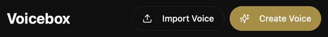 Voicebox's Create Voice button