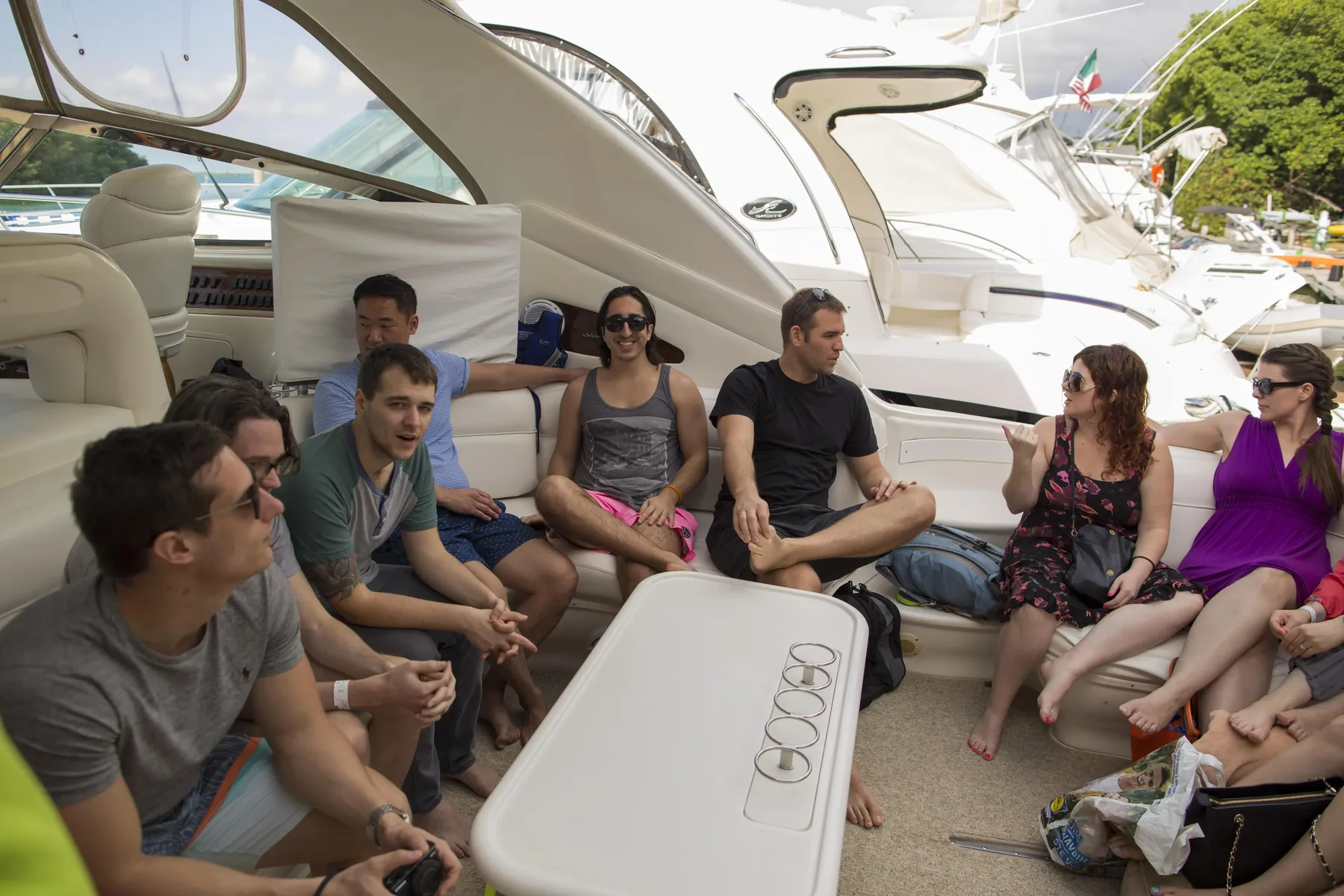 Navid Moazzez's mastermind group on a yacht in Cancun