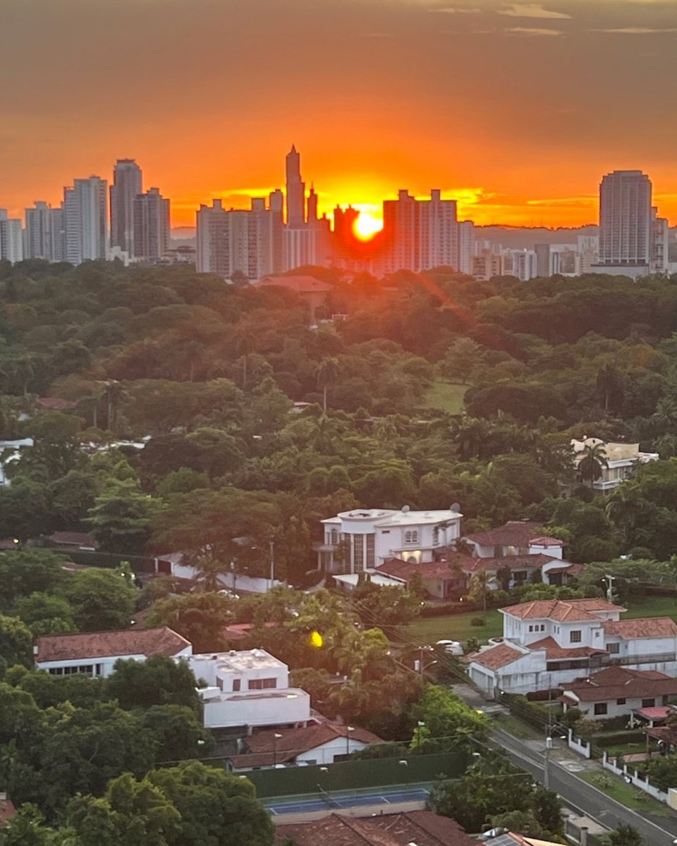 My photo of Panama City at sunset, cut to Bluesky's portrait post, 4:5 (1,600 × 2,000)