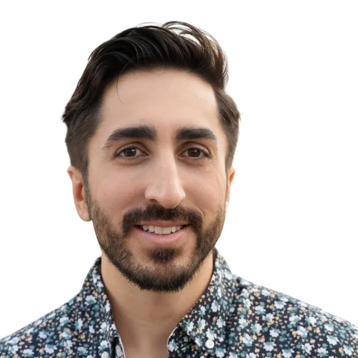 Headshot, white background