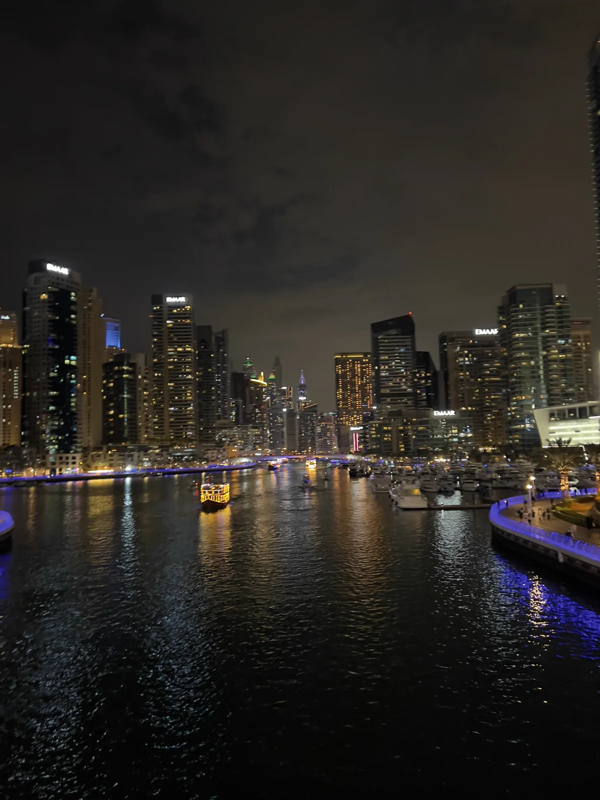 Dubai Marina at night, January 6, 2023