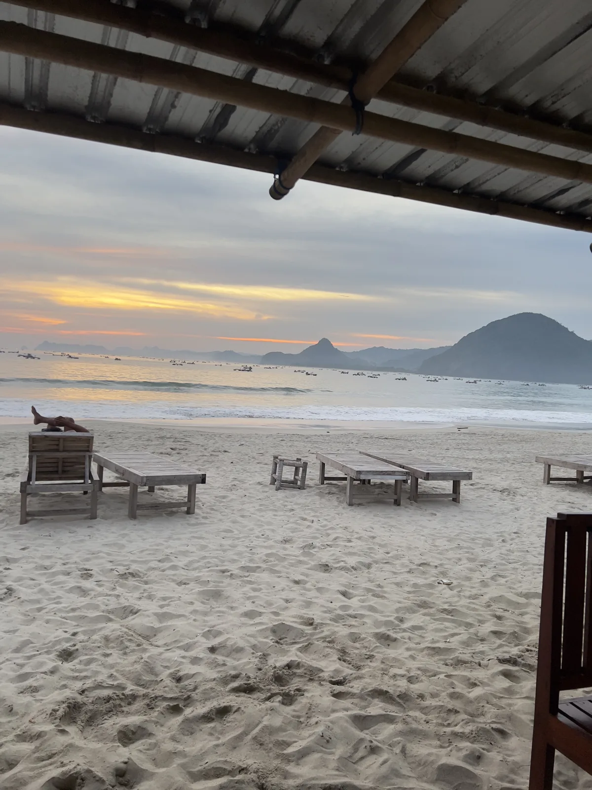 The beach and hills at Selong Belanak, Lombok, March 28, 2022