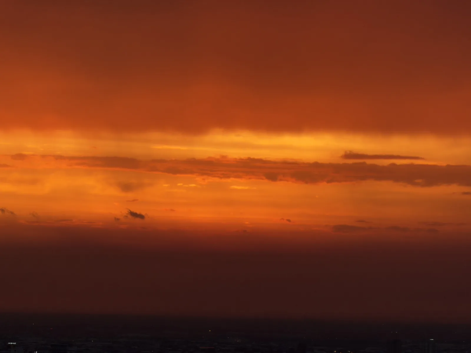 The sky over Phnom Penh at dusk, March 4, 2026