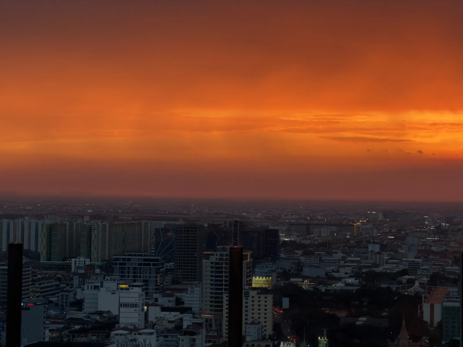 The Phnom Penh skyline at sunset, March 4, 2026