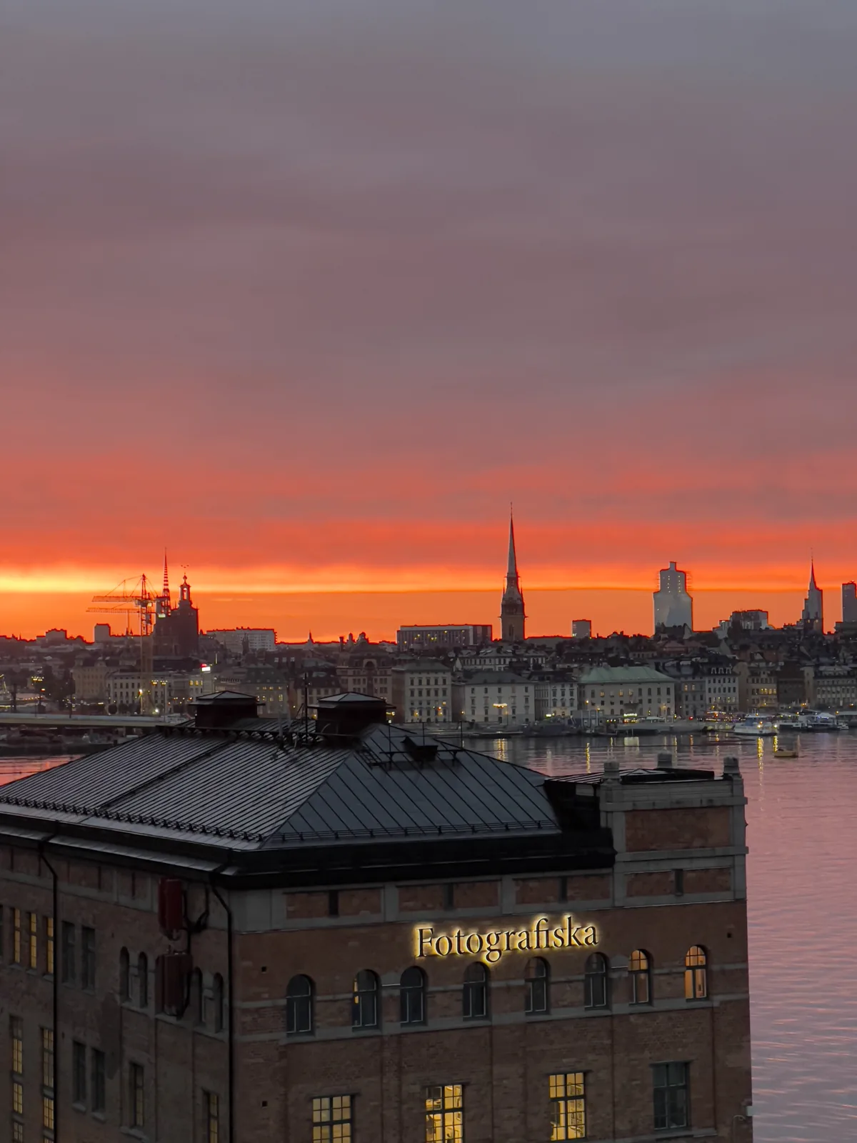 Sunset over Gamla Stan in Stockholm, August 23, 2022