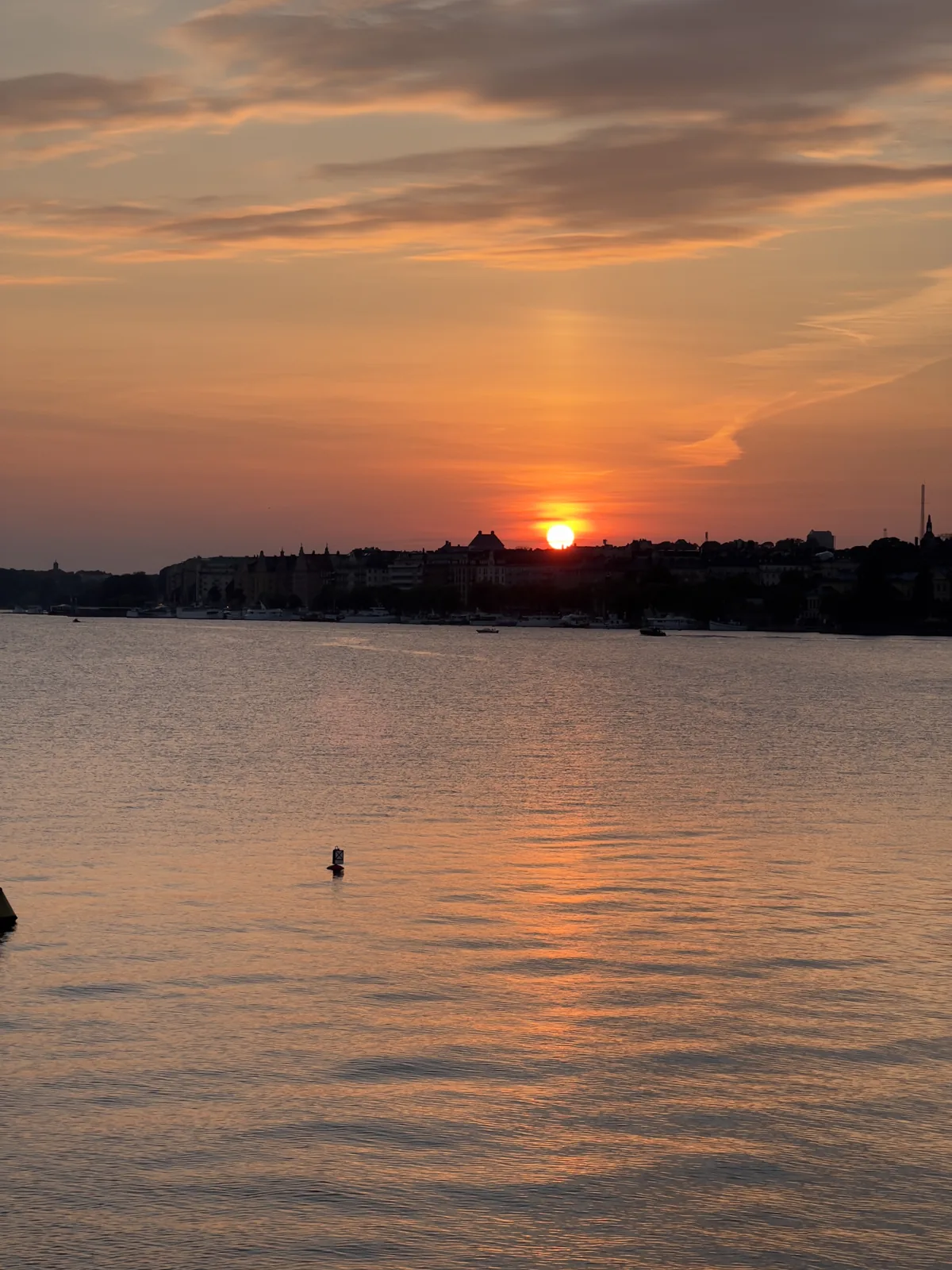 Sunset over Riddarfjärden in Stockholm, August 15, 2022