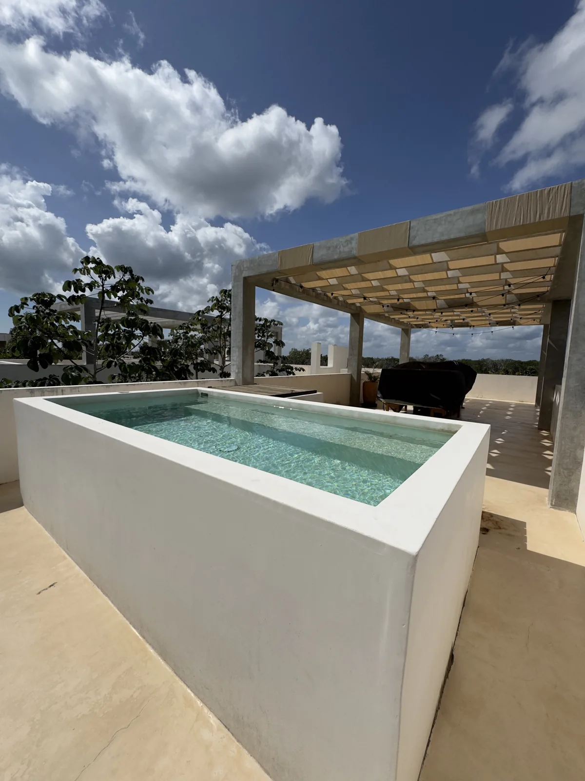 A rooftop plunge pool in Tulum, October 26, 2025