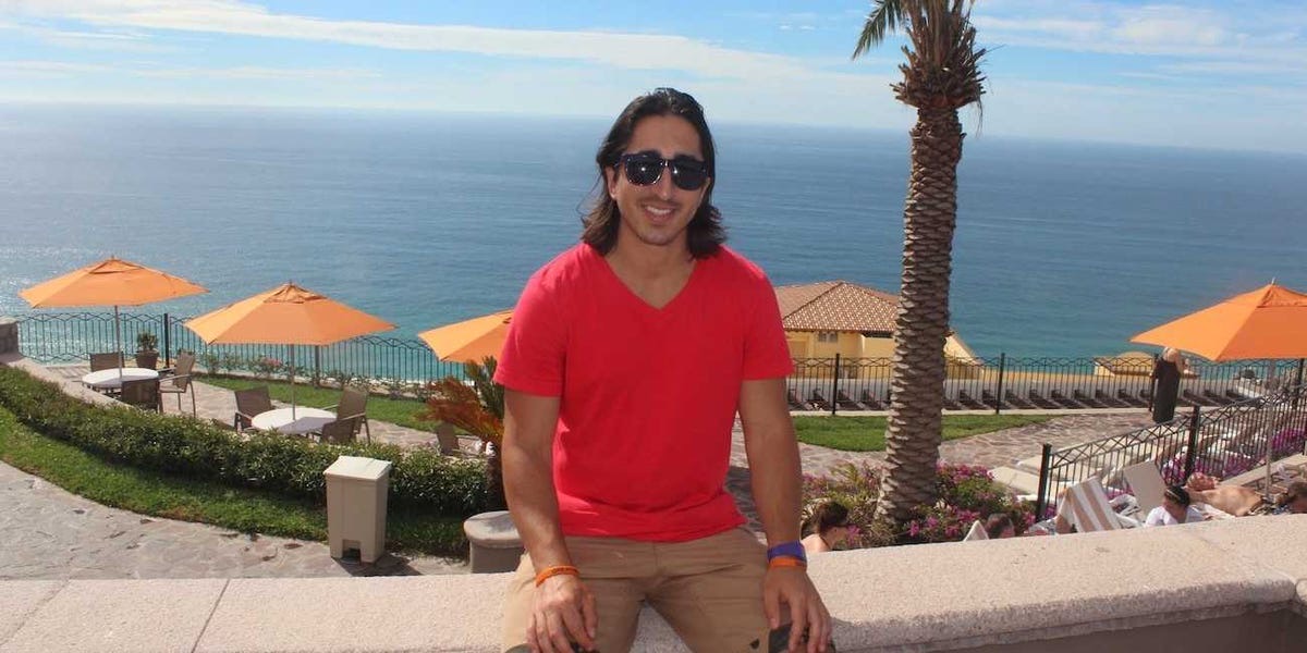 Navid Moazzez by the sea in Mexico