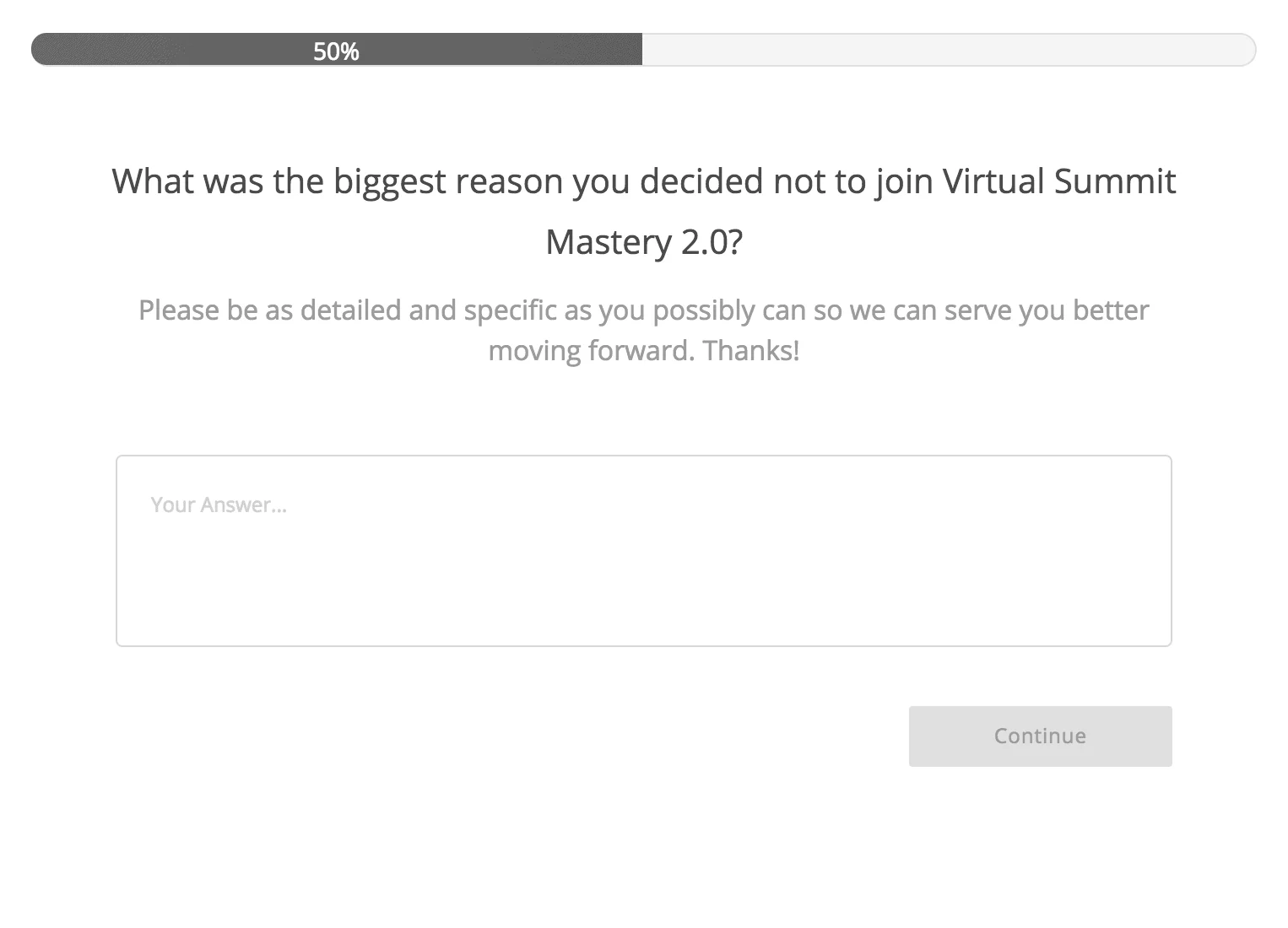 The survey I sent after a course launch: what was the biggest reason you decided not to join?