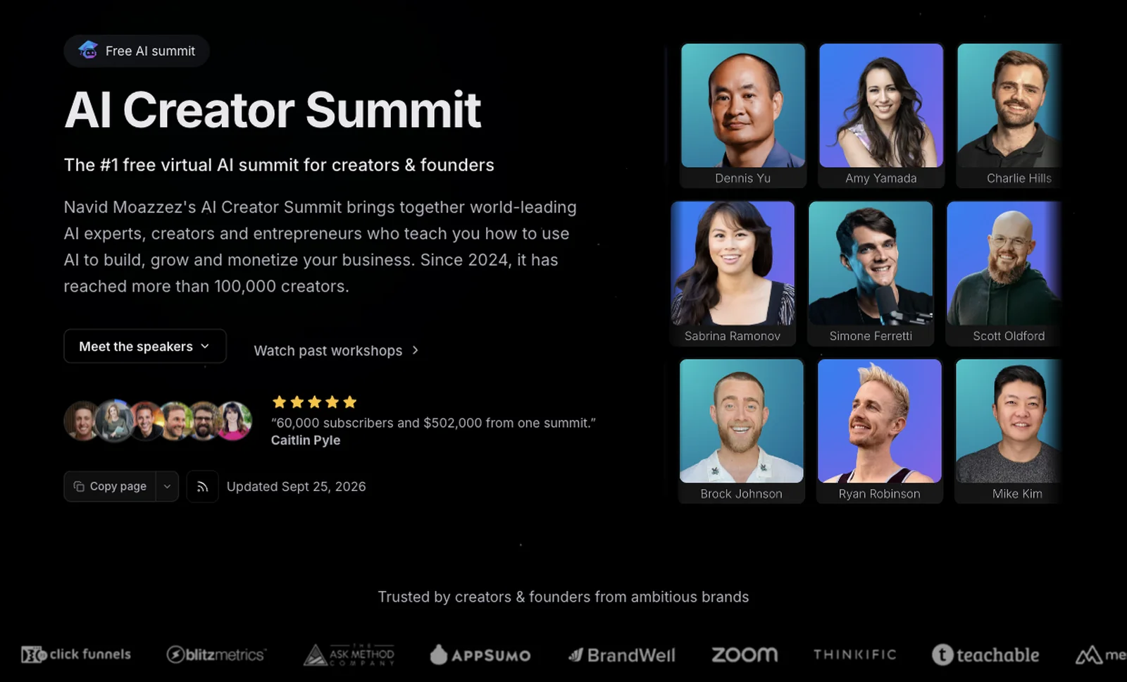 AI Creator Summit, Navid Moazzez, best virtual event examples