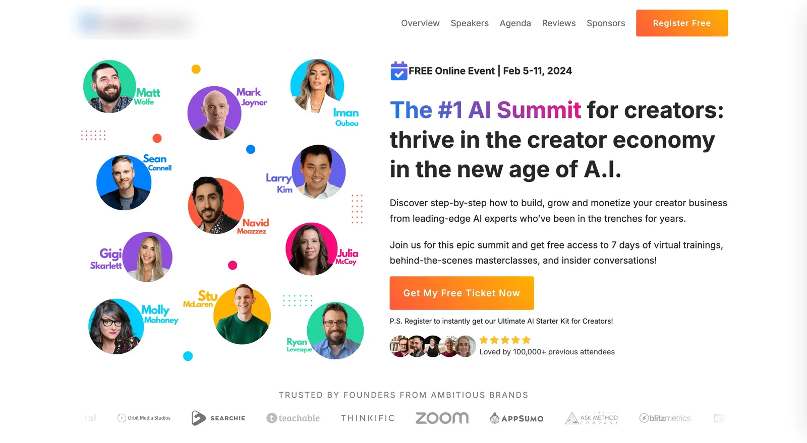 AI for Creators Summit, Navid Moazzez, best virtual event examples