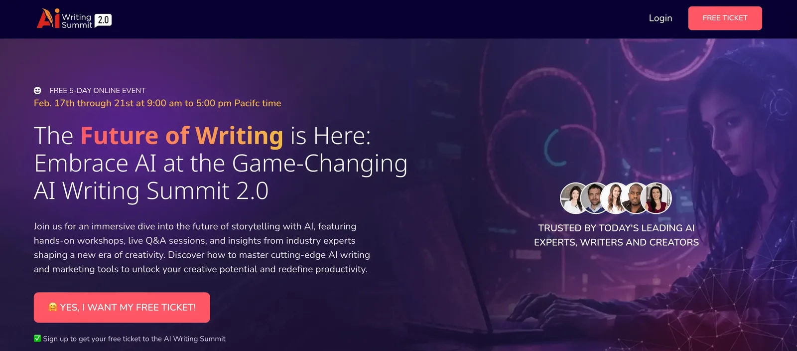 AI Writing Summit, best virtual event examples