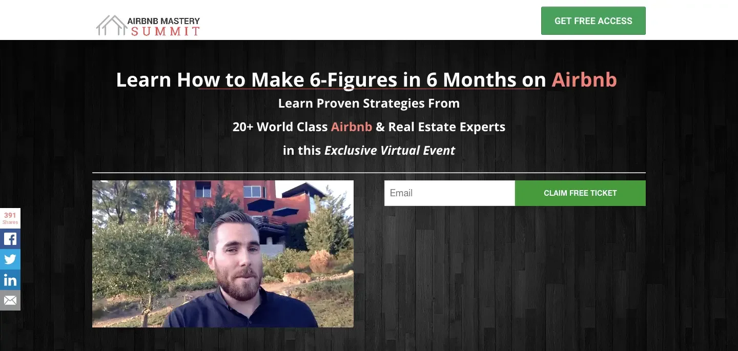 Airbnb Mastery Summit, best virtual event examples