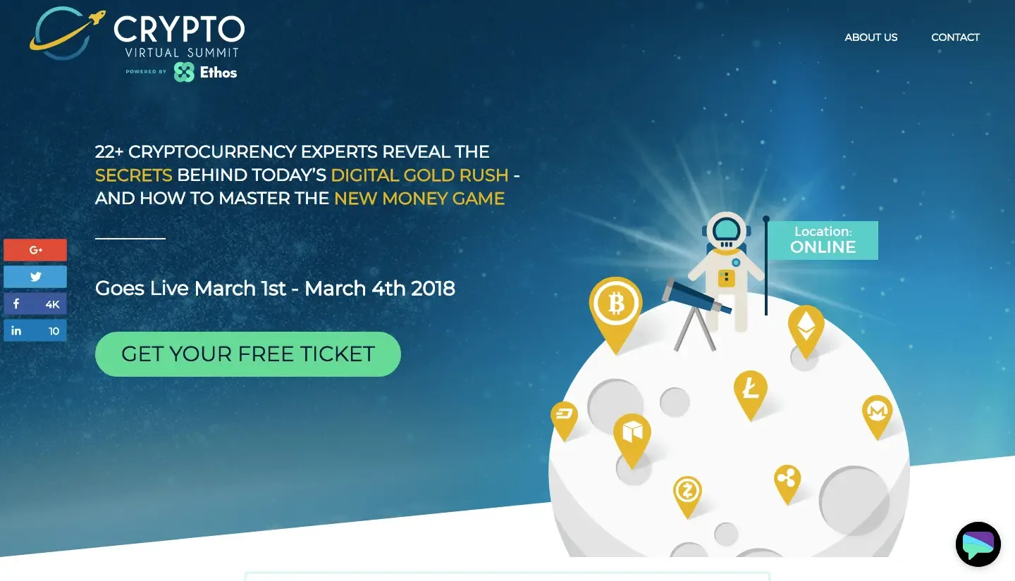Crypto Virtual Summit, best virtual event examples