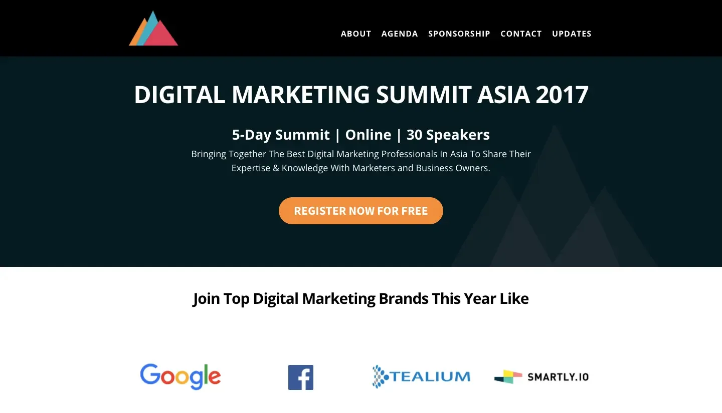 Digital Marketing Summit Asia, Sharon Neo, best virtual event example