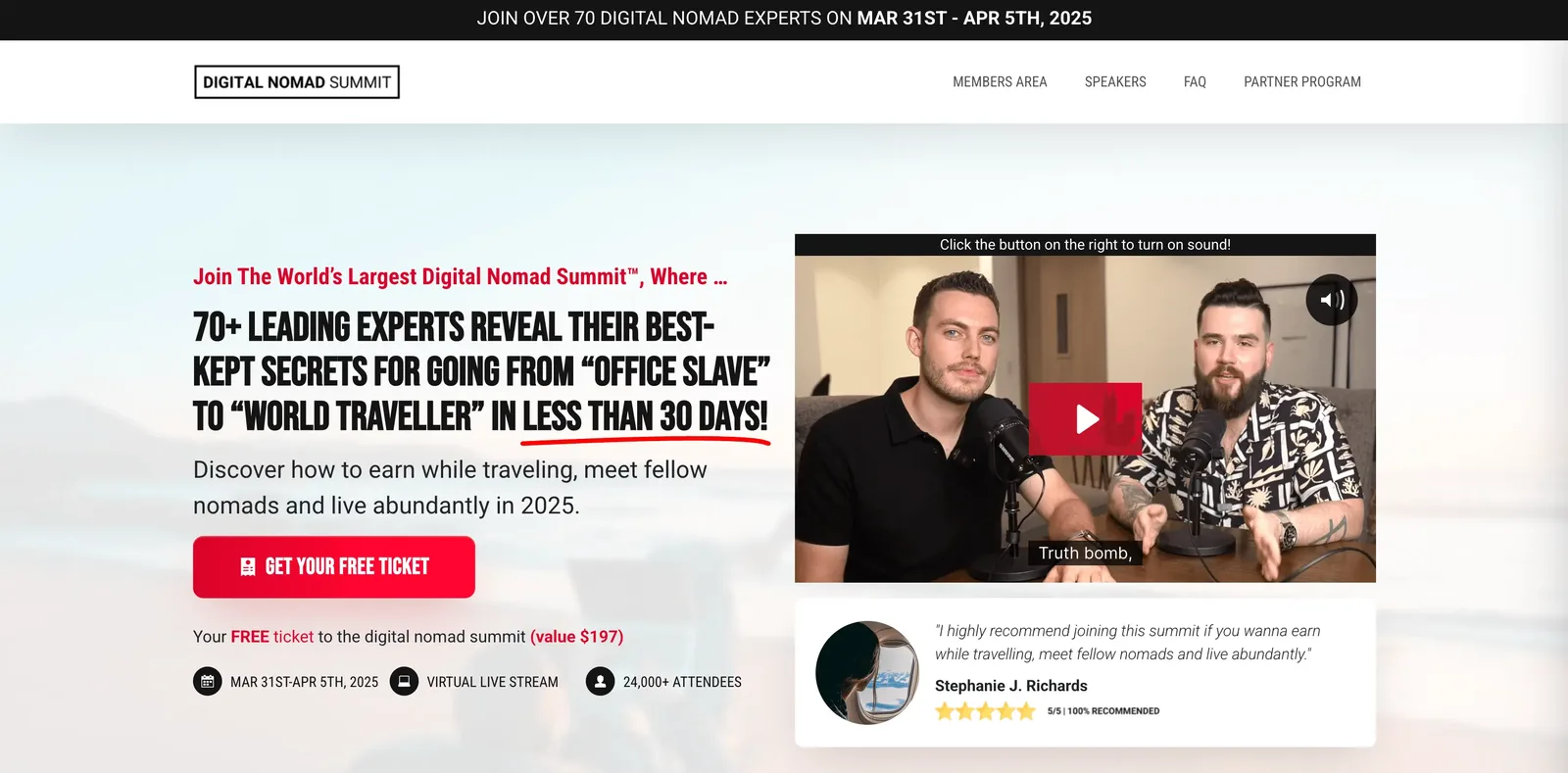 Digital Nomad Summit, best virtual event examples