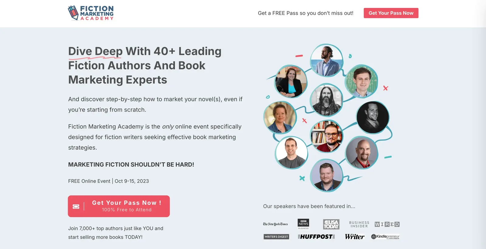 Fiction Marketing Academy, Brian Berni, best virtual event examples