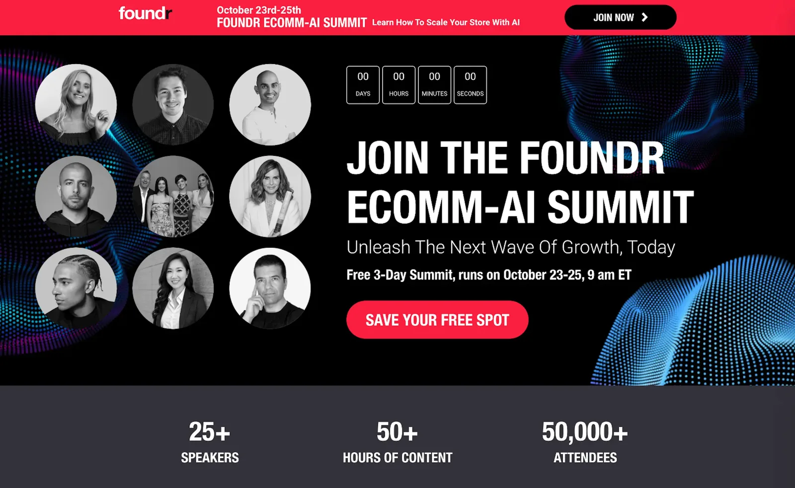 Foundr's Ecomm AI Summit, Best virtual event examples
