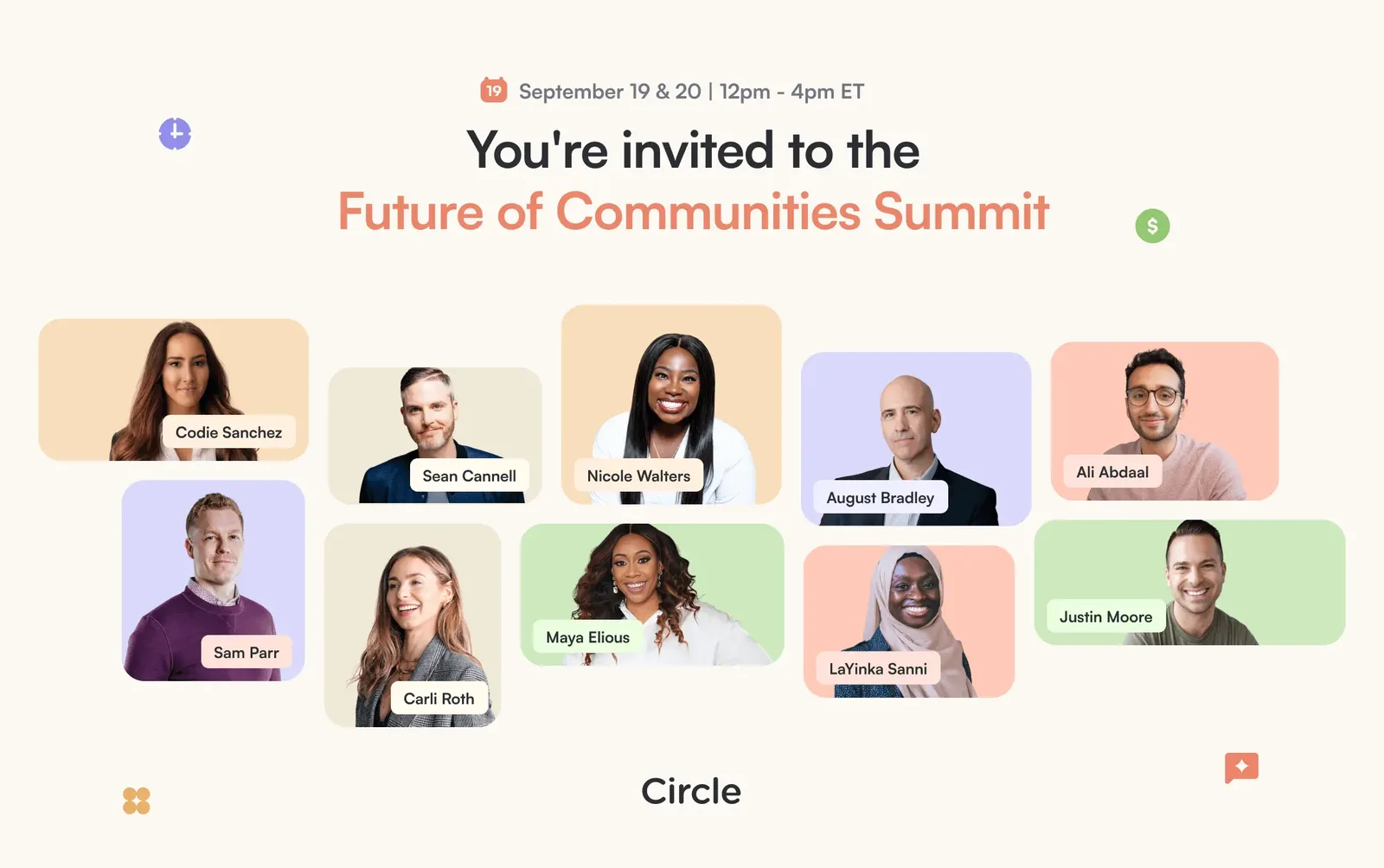 Best virtual event examples, Future of Communities Summit, Circle
