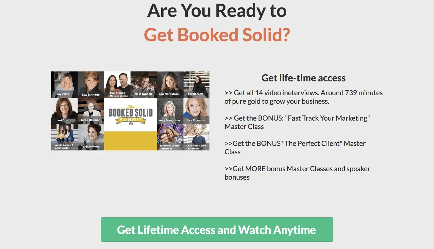 Get Booked Solid For Photographers Summit, Lisa Edwards, Best virtual event examples