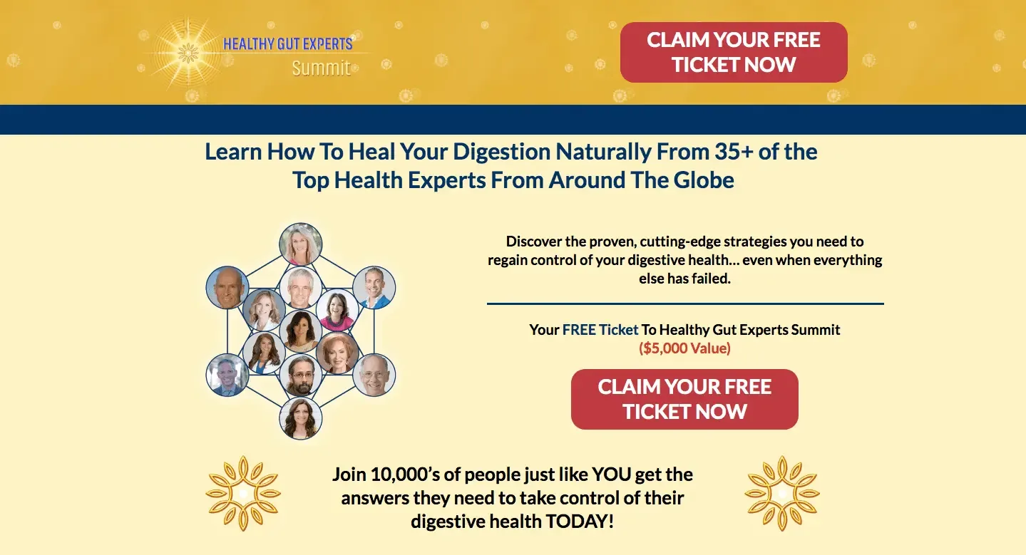 Healthy Gut Experts Summit, best virtual event examples