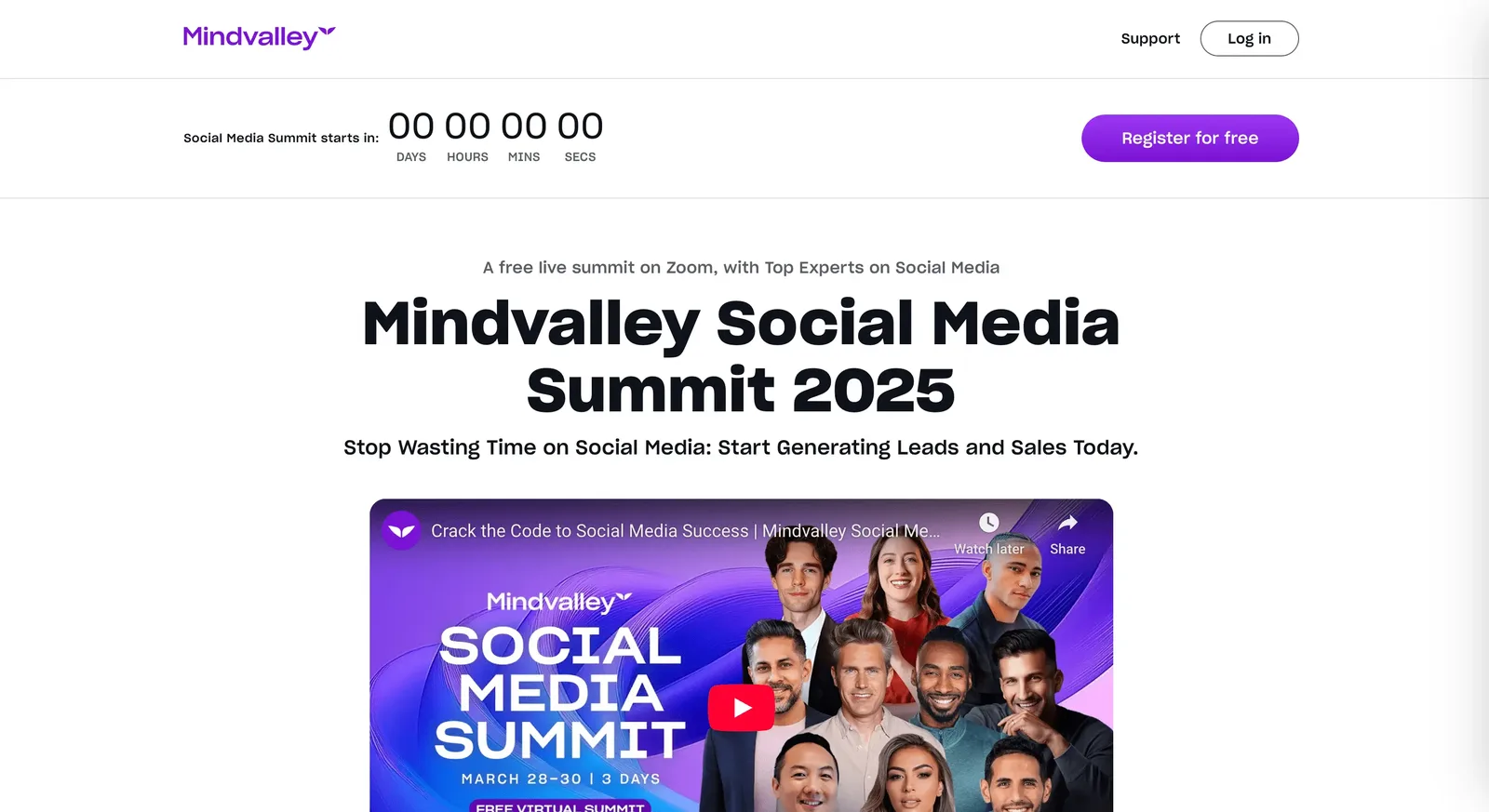 Mindvalley Social Media Summit 2025, best virtual event examples