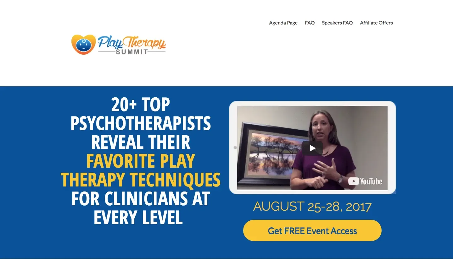 Play Therapy Summit, Jen Taylor, best virtual event examples