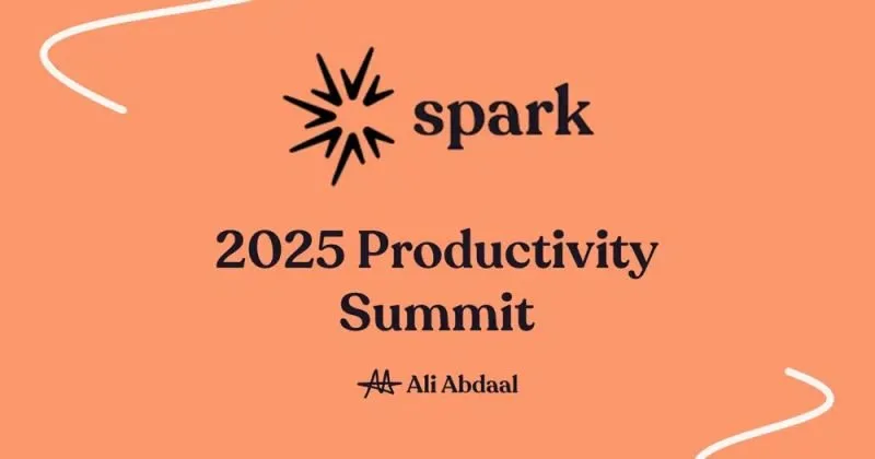 Productivity Spark Summit, Ali Abdaal, Best virtual event examples